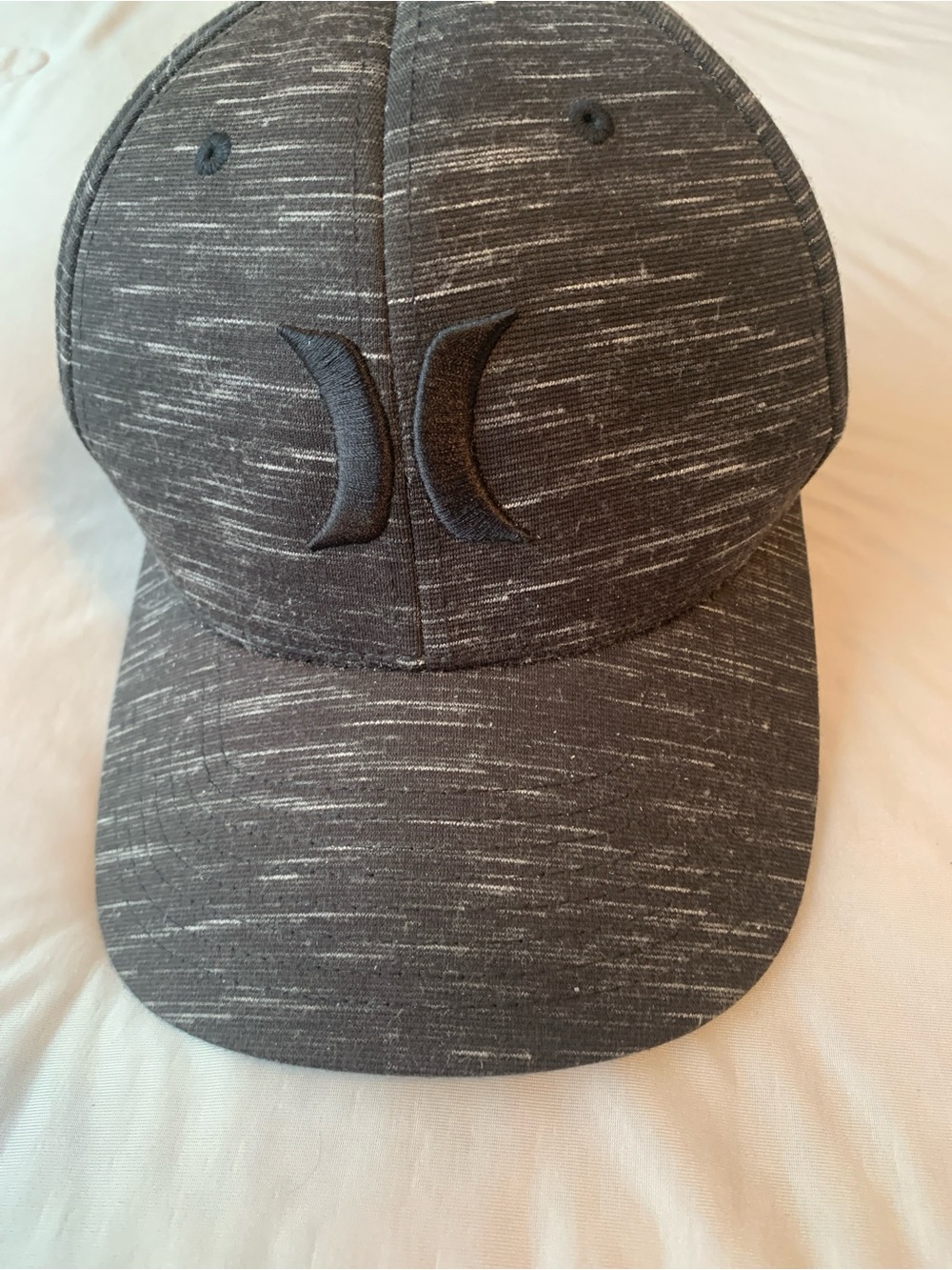 Hurley Gray Heathered Logo Flexfit Hat